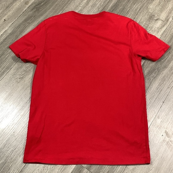 GUESS Men's Red Short Sleeve Pima Embellished Logo Crew T-Shirt size M - Picture 10 of 12